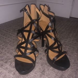 Black Strappy Heels
